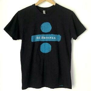 Ed Sheeran Divide World Tour T-Shirt Size S Black Short Sleeve Band Graphic Tee